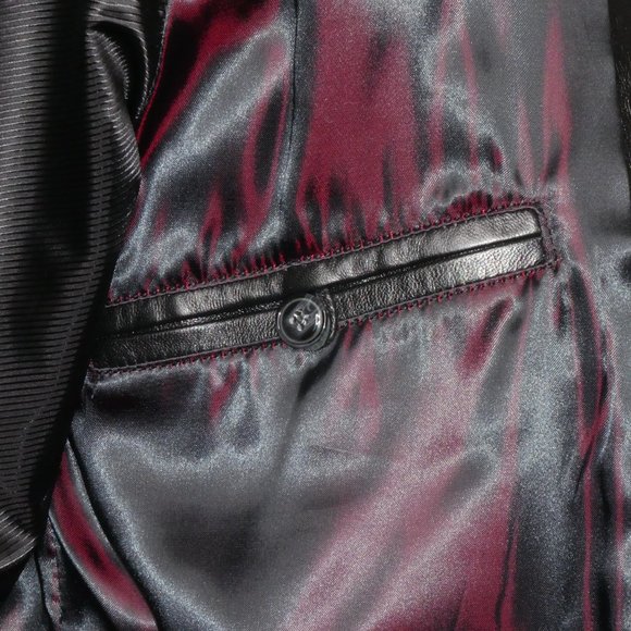Piel & MODA Black Leather  Blazer / Jacket SIZE 40 - Picture 13 of 16